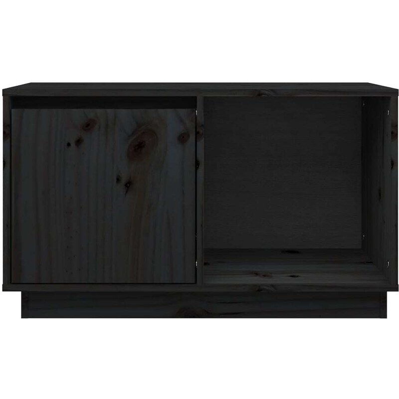 OrlandoKids Comoda TV, negru, 74x35x44 cm, lemn masiv de pin