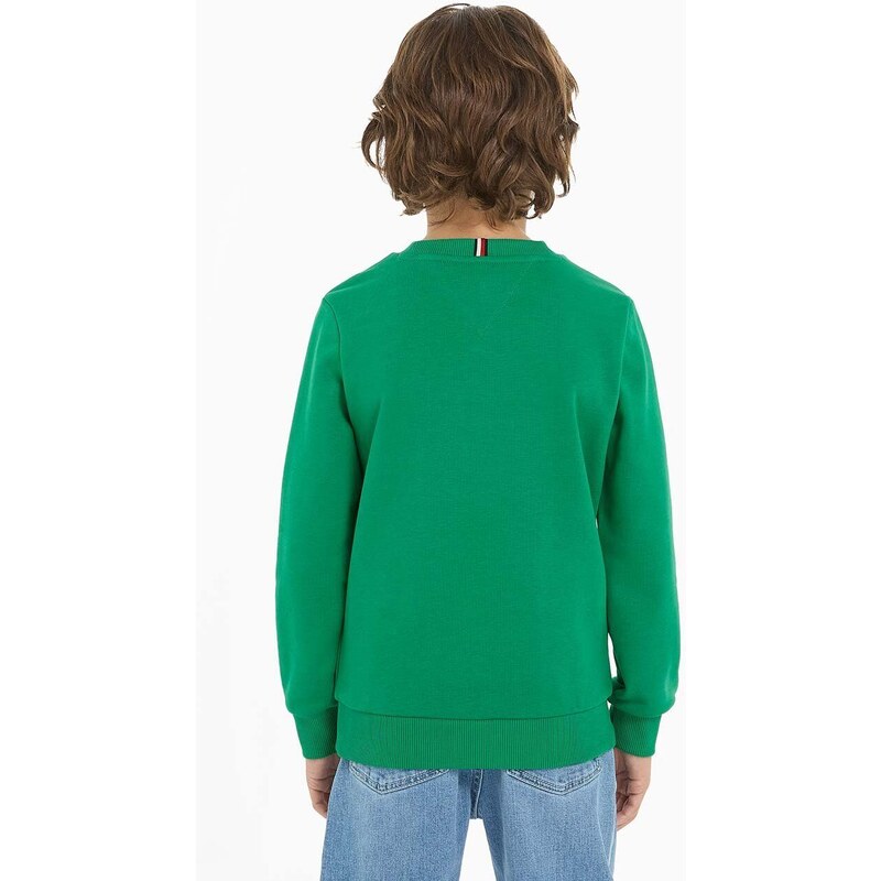 Tommy Hilfiger bluza copii culoarea verde, cu imprimeu