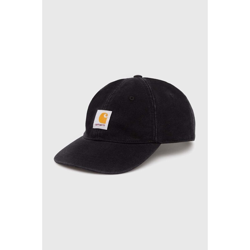 Carhartt WIP șapcă de baseball din bumbac Icon Cap culoarea negru, cu imprimeu, I033359.89XX