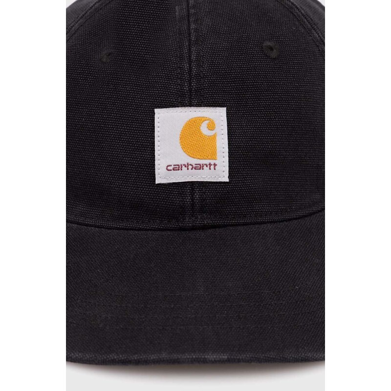 Carhartt WIP șapcă de baseball din bumbac Icon Cap culoarea negru, cu imprimeu, I033359.89XX
