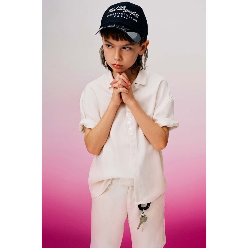Karl Lagerfeld pantaloni scurti copii culoarea bej