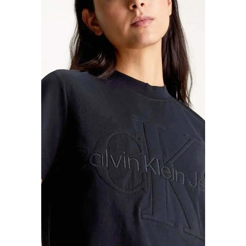 CALVIN KLEIN T-Shirt Premium Monologo Tee J20J223362 BEH ck black