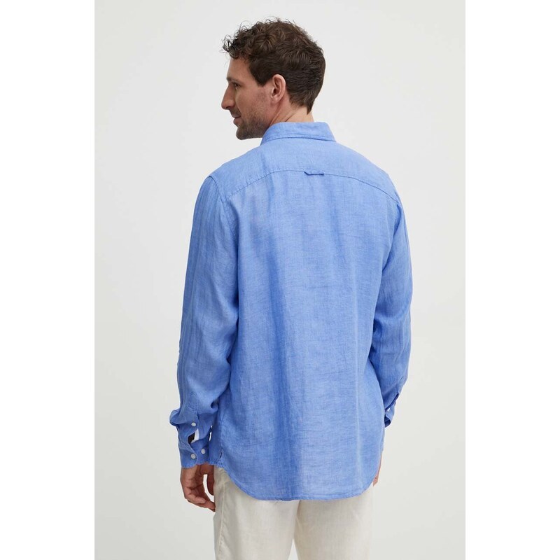 Tommy Hilfiger cămașă de in cu guler button-down, regular, MW0MW34602