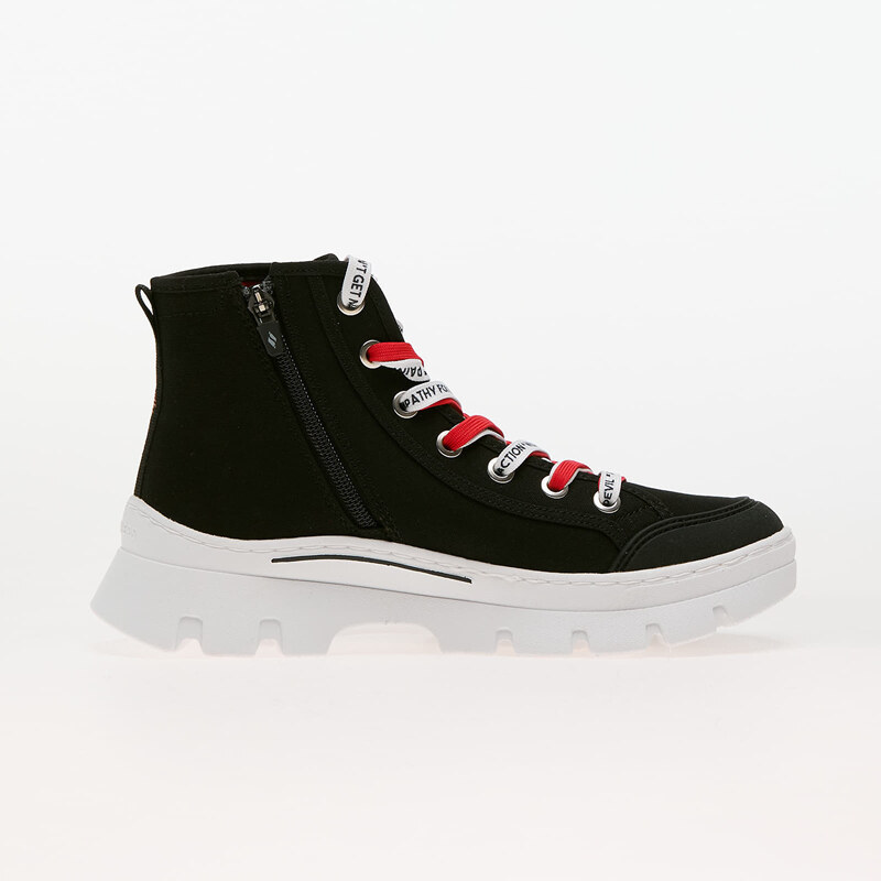 Adidași high-top pentru femei Skechers Roadies Surge - Lick Black/ Red