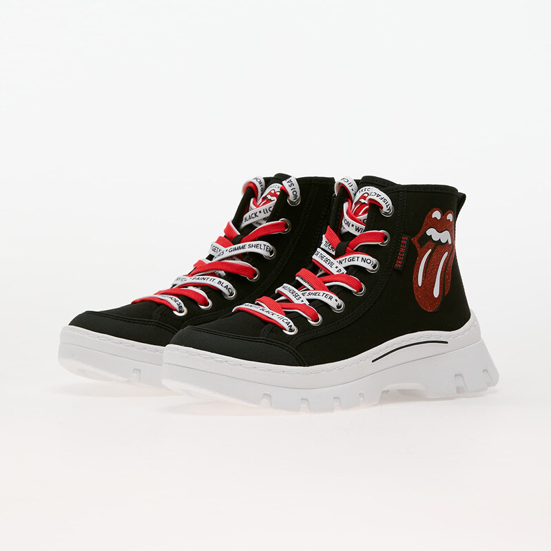 Adidași high-top pentru femei Skechers Roadies Surge - Lick Black/ Red