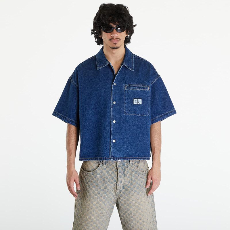 Bluză pentru bărbați Calvin Klein Jeans Relaxed Short Sleeve Denim