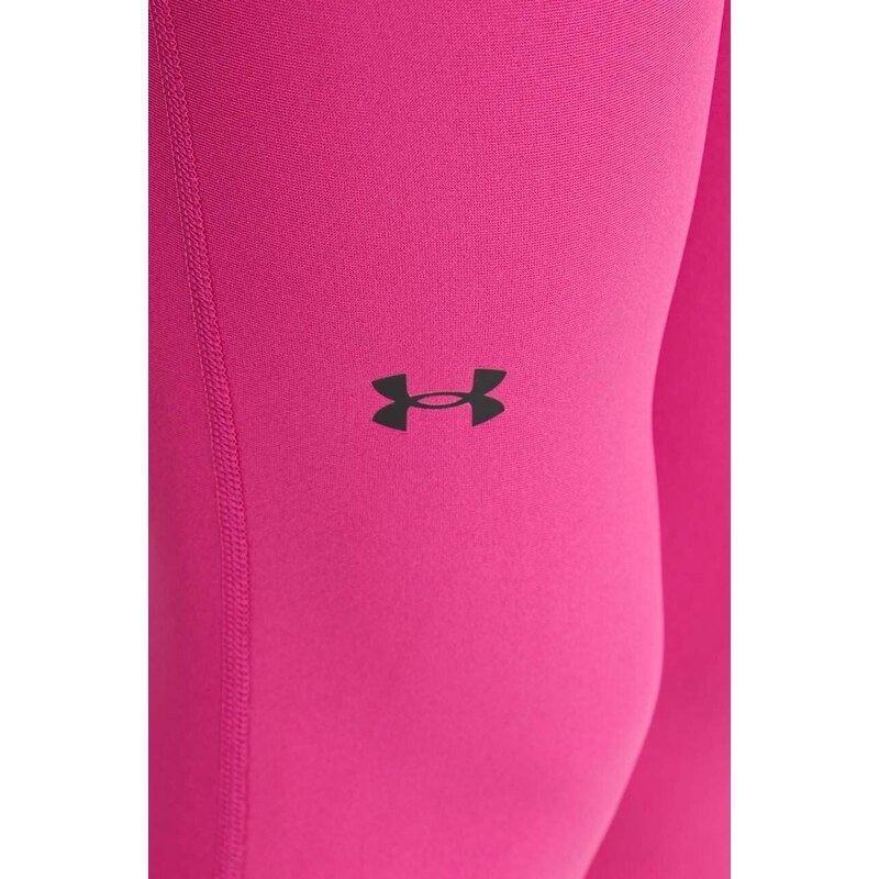 Under Armour pantaloni femei, culoarea roz, neted