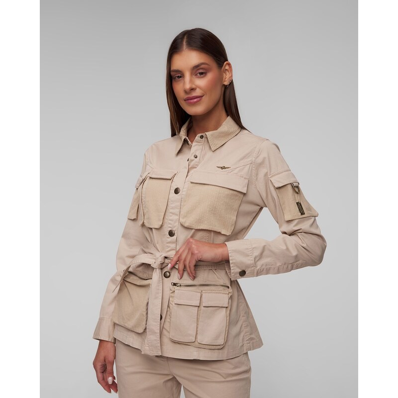 Jachetă bej pentru femei Aeronautica Militare