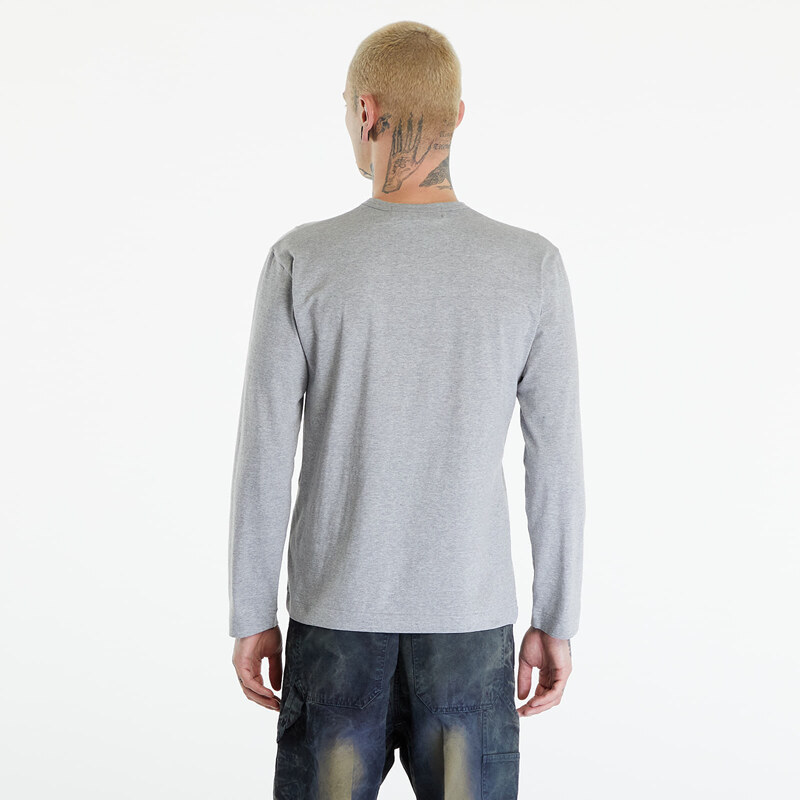 Comme des Garçons PLAY Long Sleeve Logo Print T-Shirt UNISEX Grey