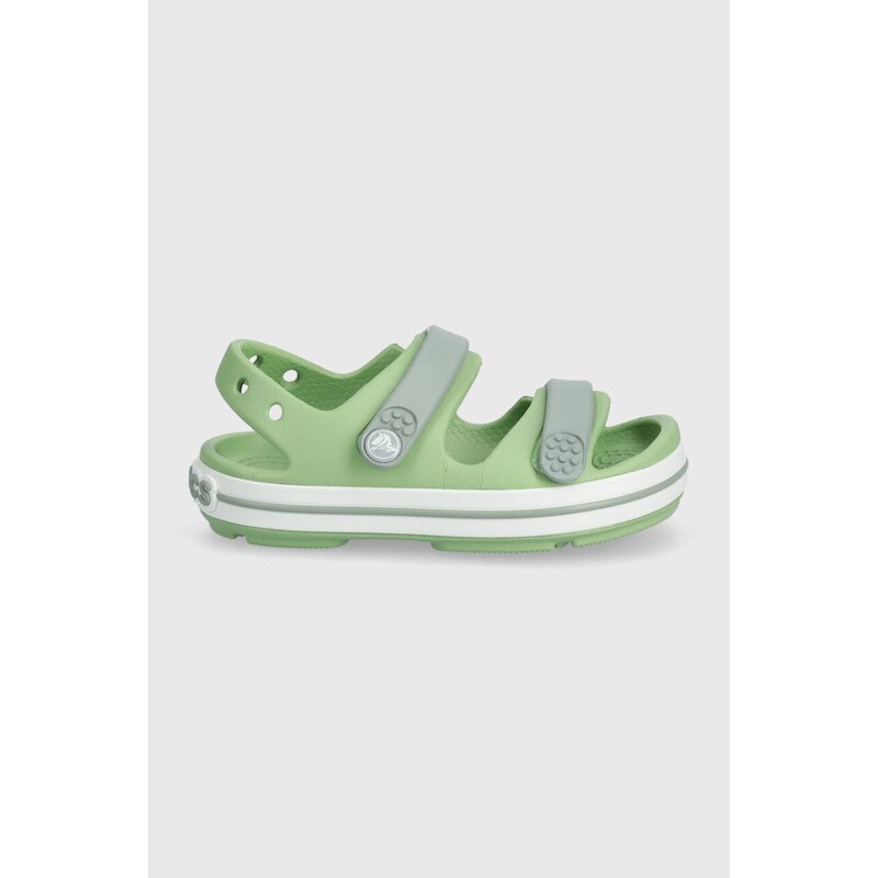 Crocs sandale copii CROCBAND CRUISER SANDAL culoarea verde