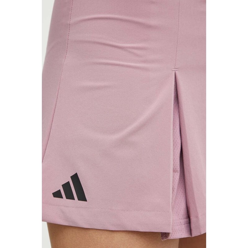 adidas Performance fustă sport culoarea roz, mini, evazati, IT6583