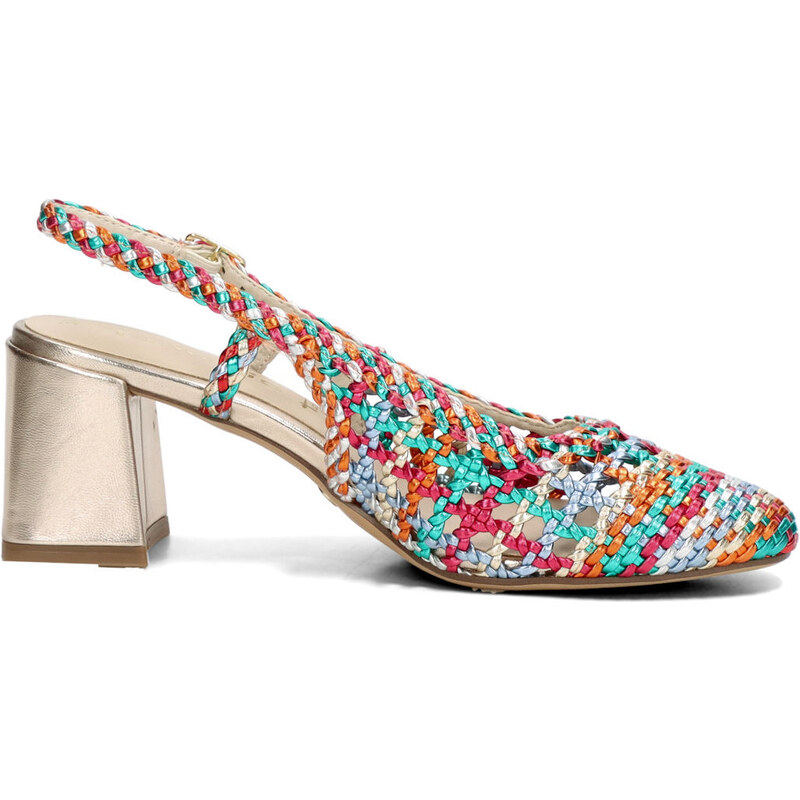 Tamaris damă cu design stilat pantofi cu toc slingback - multicolor
