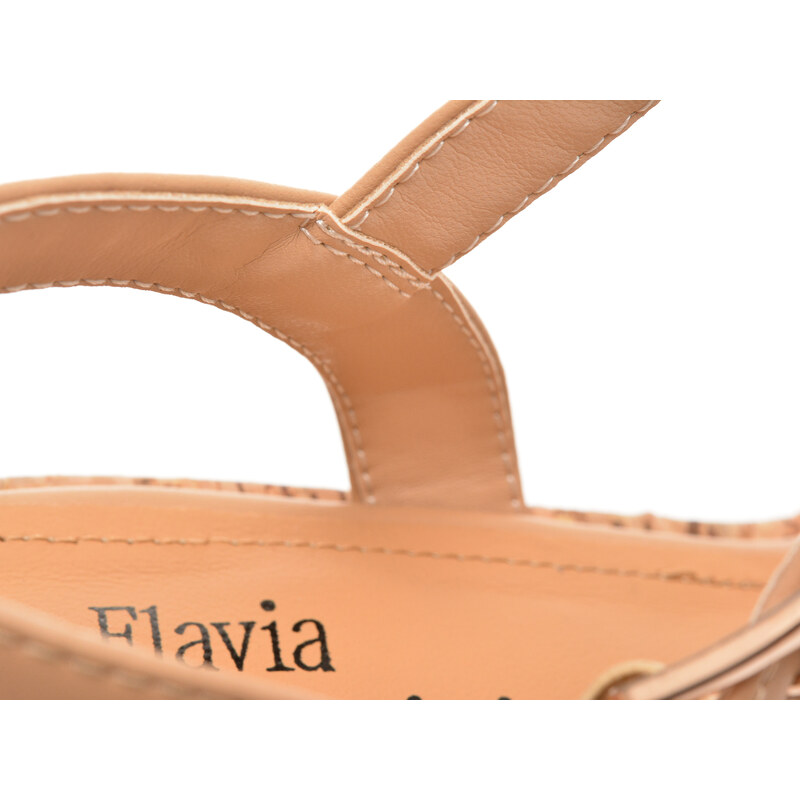 Sandale casual FLAVIA PASSINI bej, 1282, din piele naturala