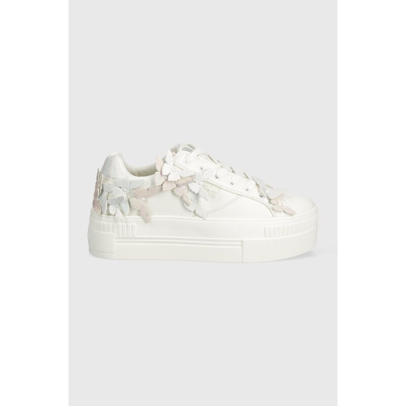 Buffalo sneakers Paired Butterfly culoarea alb, 1636137.WHT