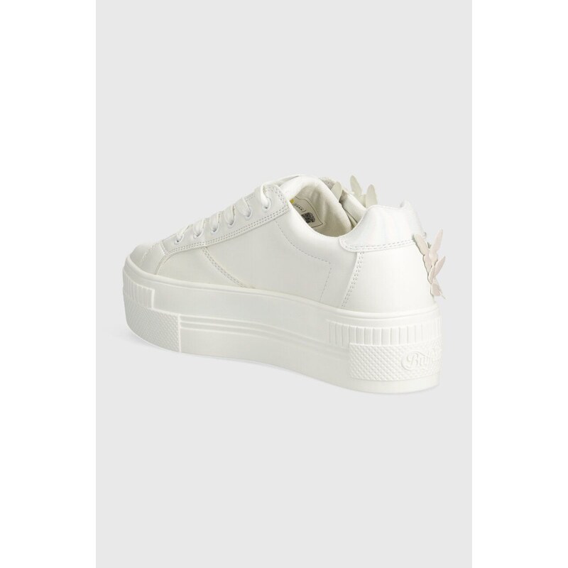 Buffalo sneakers Paired Butterfly culoarea alb, 1636137.WHT