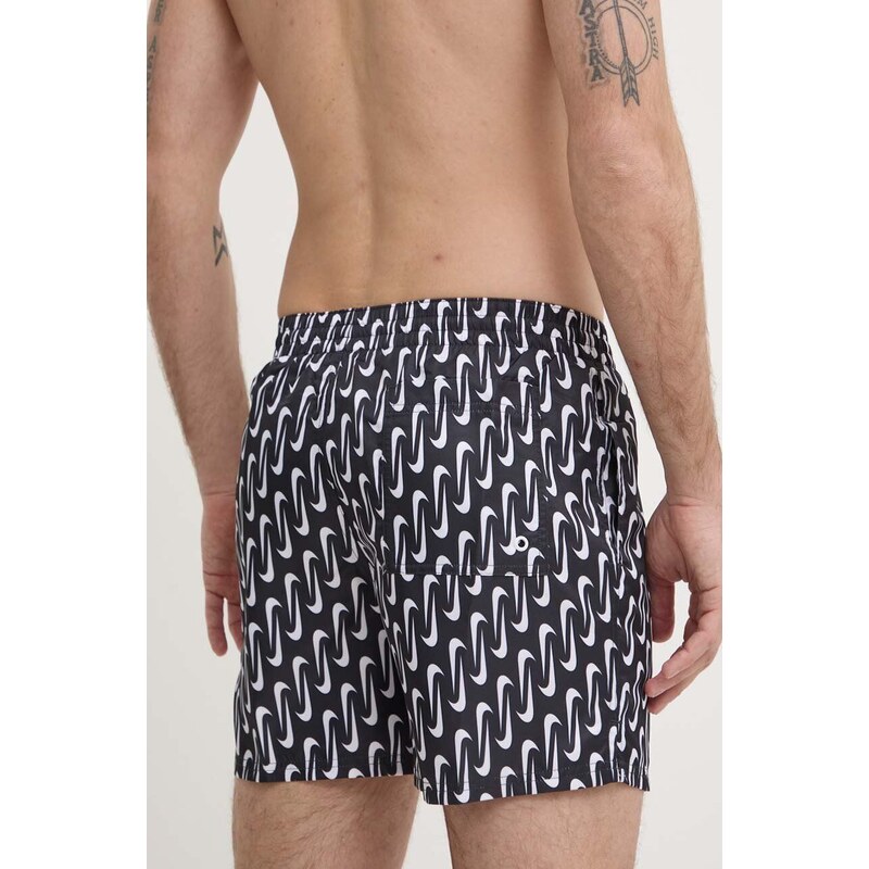 Nike pantaloni scurti de baie Swoosh Link culoarea negru