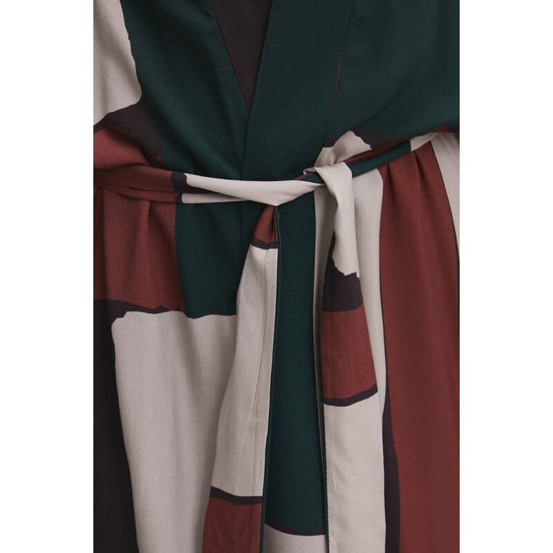 Answear Lab kimono culoarea bordo, oversize, modelator