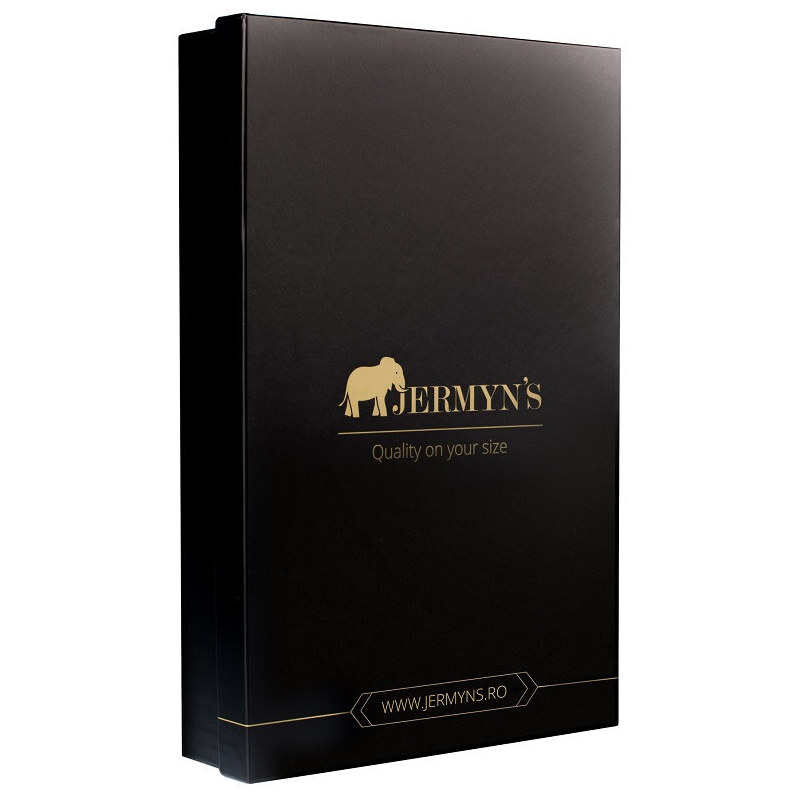 JERMYN'S Camasa slim office barbati in dungi bleumarin Luxury Slim Fit EASY IRON (Marime: L)