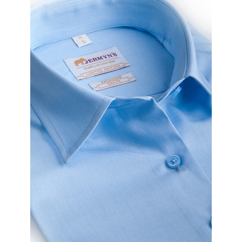JERMYN'S Camasa Office Bleu Dama EASY IRON - Exclusive Slim Fit Fil a Fil (Marime: 3XL)