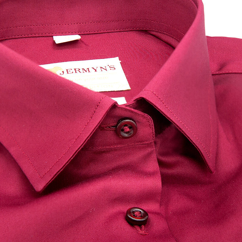 JERMYN'S Camasa office dama grena satinat - Luxury Slim Fit EASY IRON (Marime: 3XL)