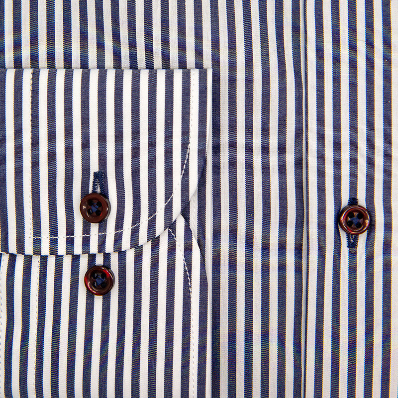 JERMYN'S Camasa slim office barbati in dungi bleumarin Luxury Slim Fit EASY IRON (Marime: L)