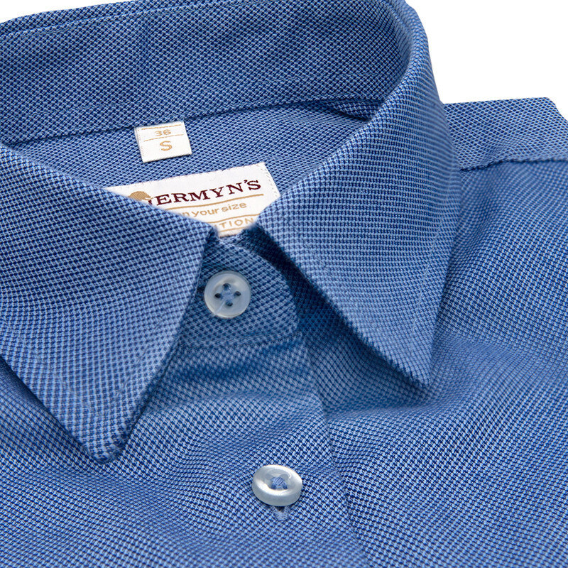 JERMYN'S Camasa albastra premium dama Oxford Luxury Slim Fit EASY IRON (Marime: 3XL)