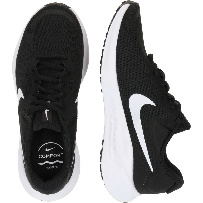 NIKE Sneaker de alergat 'Revolution 7' negru / alb