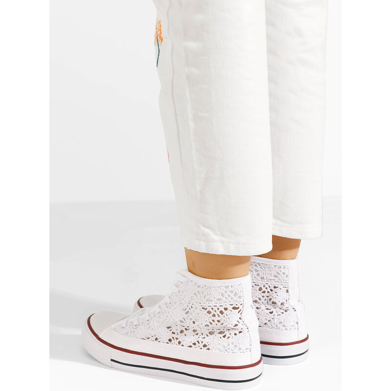Zapatos Tenisi inalti dama Miyana V2 albi