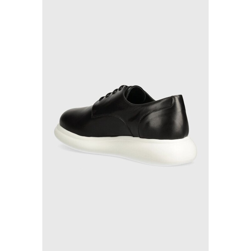 Karl Lagerfeld pantofi de piele GRANBY barbati, culoarea negru, KL22330
