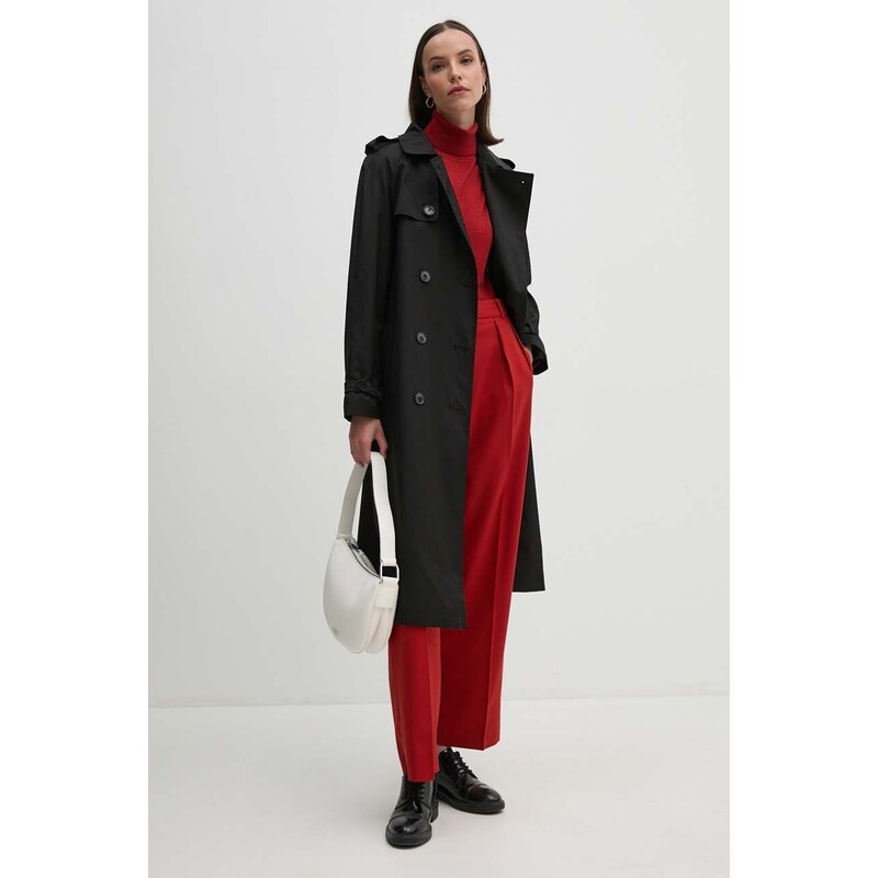 Lauren Ralph Lauren trenci femei, culoarea negru, de tranzitie, 297951259
