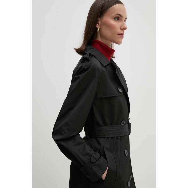 Lauren Ralph Lauren trenci femei, culoarea negru, de tranzitie, 297951259