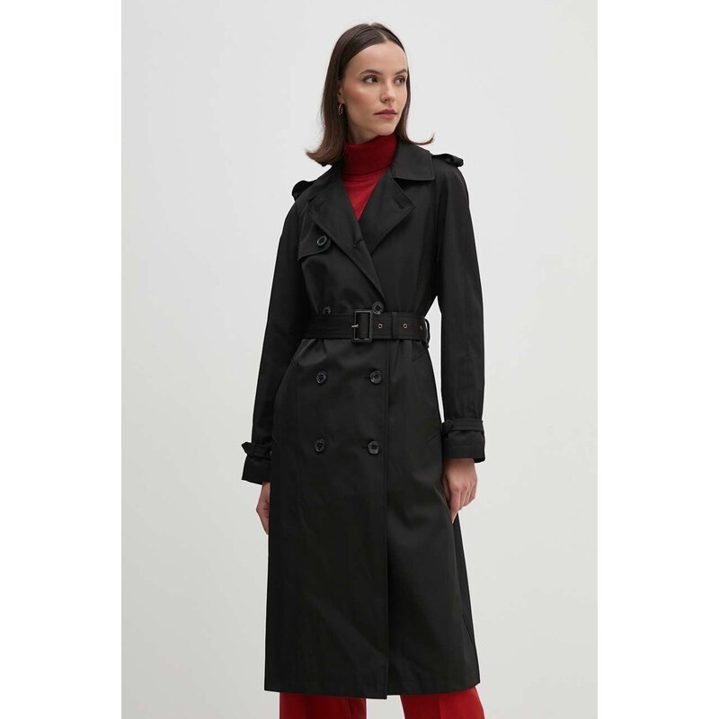 Lauren Ralph Lauren trenci femei, culoarea negru, de tranzitie, 297951259