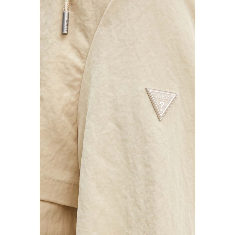 Guess geaca NATASHA femei, culoarea bej, de tranzitie, W4YL24 WGAW2