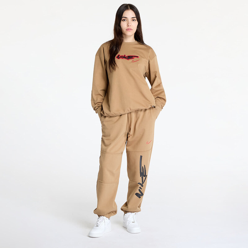 Hanorac Nike Sportswear Breaking Women's Loose French Terry Top Driftwood XS