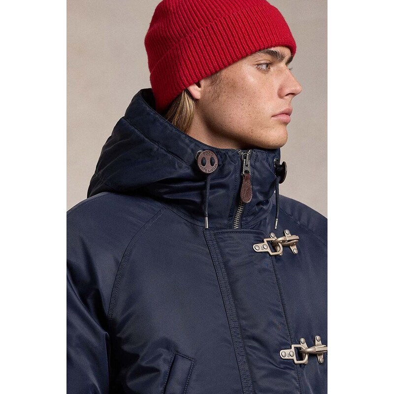 Polo Ralph Lauren geacă de puf barbati, culoarea albastru marin, de iarna, 710949233