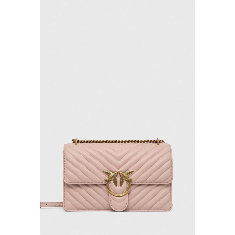 Pinko poseta de piele culoarea roz, 100941 A0GK