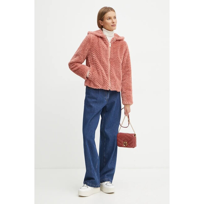 Pinko poseta de piele culoarea maro