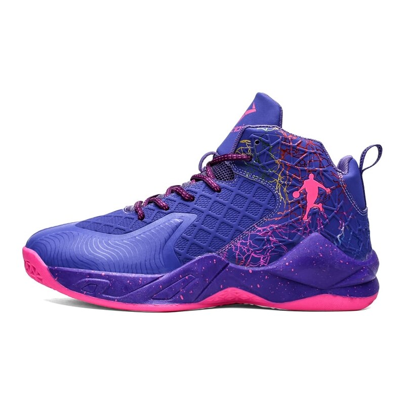 Sneakers pentru baschet MBrands, mov si pereche sosete