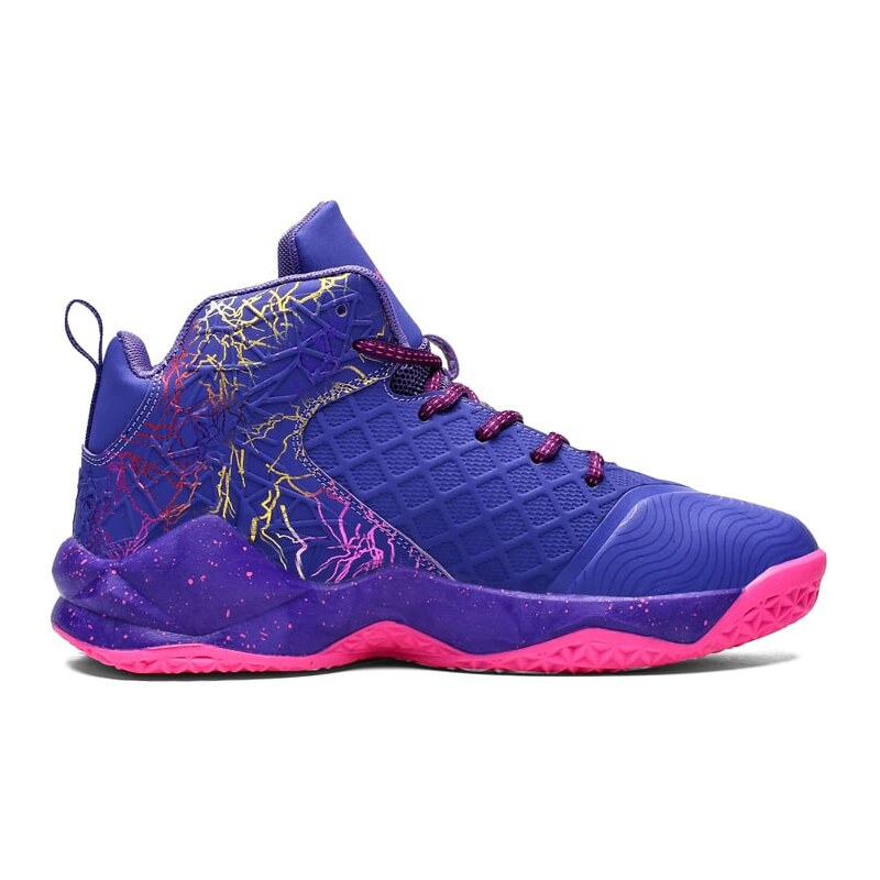 Sneakers pentru baschet MBrands, mov si pereche sosete