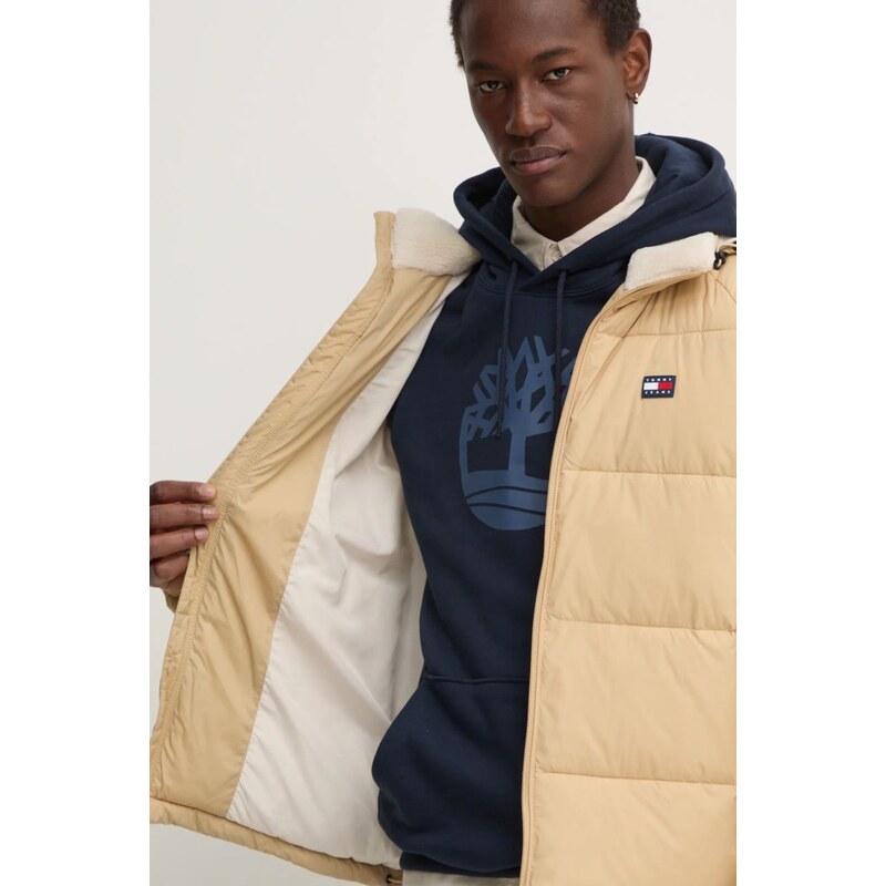Tommy Jeans geaca barbati, culoarea maro, de iarna, DM0DM20003
