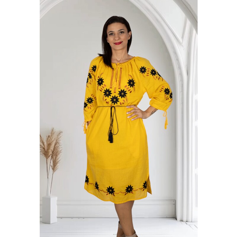 Magazin Traditional Rochie Traditionala Floarea Soarelui 25