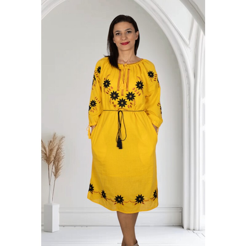 Magazin Traditional Rochie Traditionala Floarea Soarelui 25