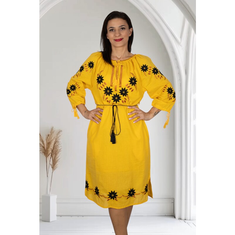Magazin Traditional Rochie Traditionala Floarea Soarelui 25
