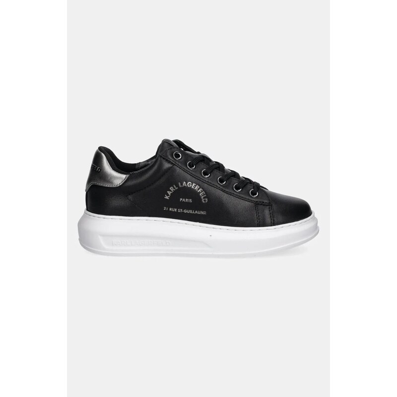 Karl Lagerfeld sneakers din piele KAPRI culoarea negru, KL62538K