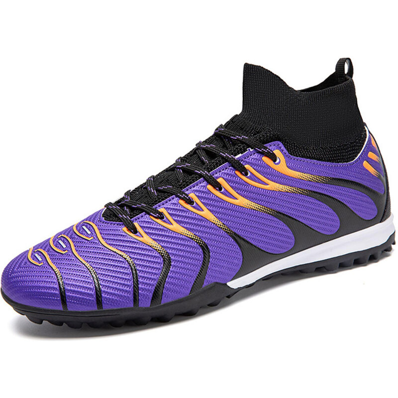 Ghete de fotbal MBrands, 7.8 cu glezna pentru teren sintetic, mov
