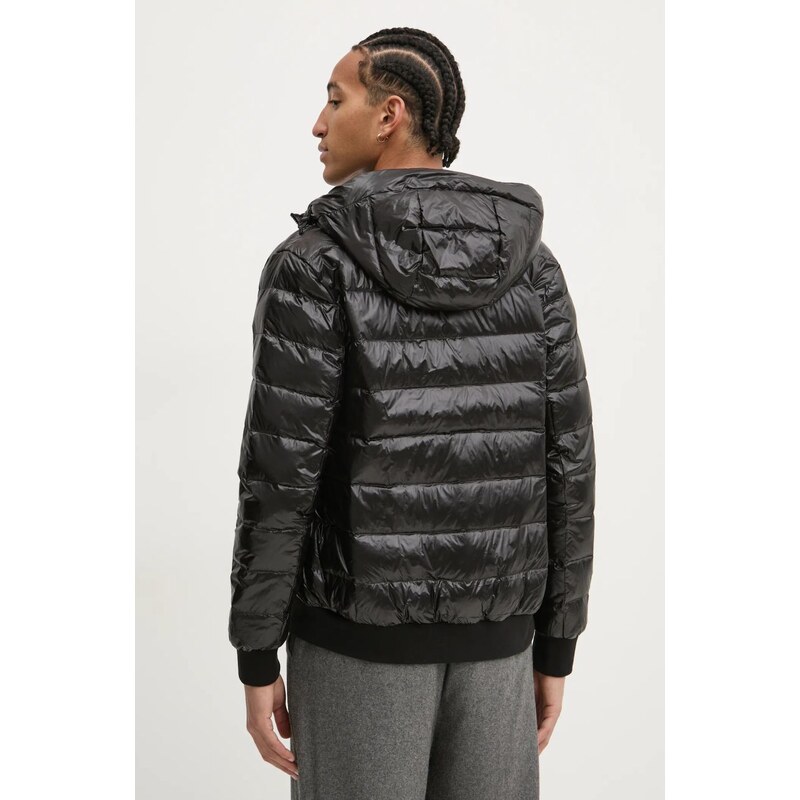 Tommy Jeans geacă de puf bărbați, culoarea negru, de tranziție, DM0DM20659