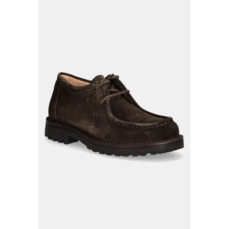 Astorflex pantofi de piele întoarsă Beenflex Rubber bărbați, culoarea maro, BEENFLEX.RUBBER.001.480