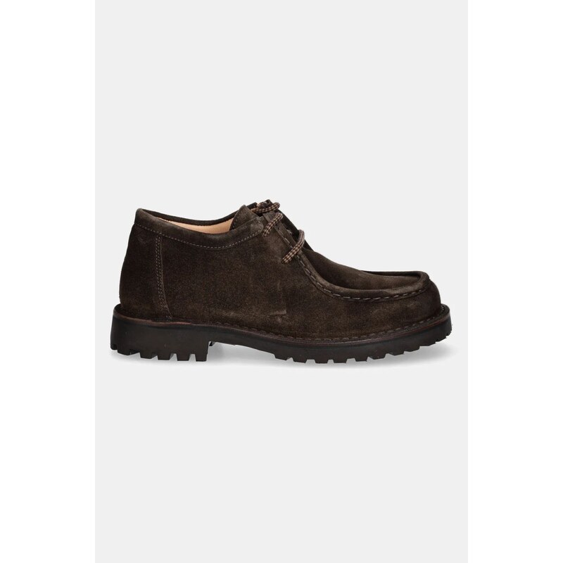 Astorflex pantofi de piele întoarsă Beenflex Rubber bărbați, culoarea maro, BEENFLEX.RUBBER.001.480