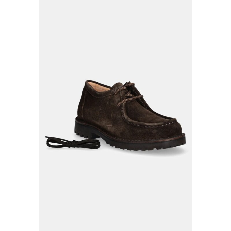 Astorflex pantofi de piele întoarsă Beenflex Rubber bărbați, culoarea maro, BEENFLEX.RUBBER.001.480