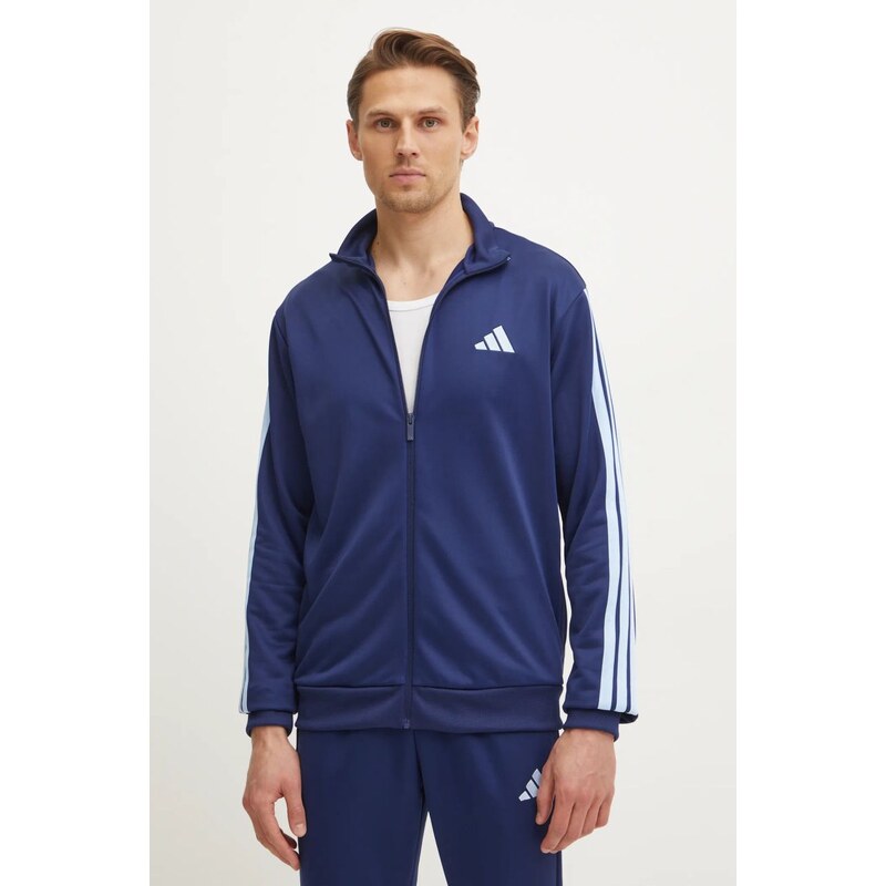 adidas trening 3S FT TT TS bărbați, culoarea bleumarin, JI8873